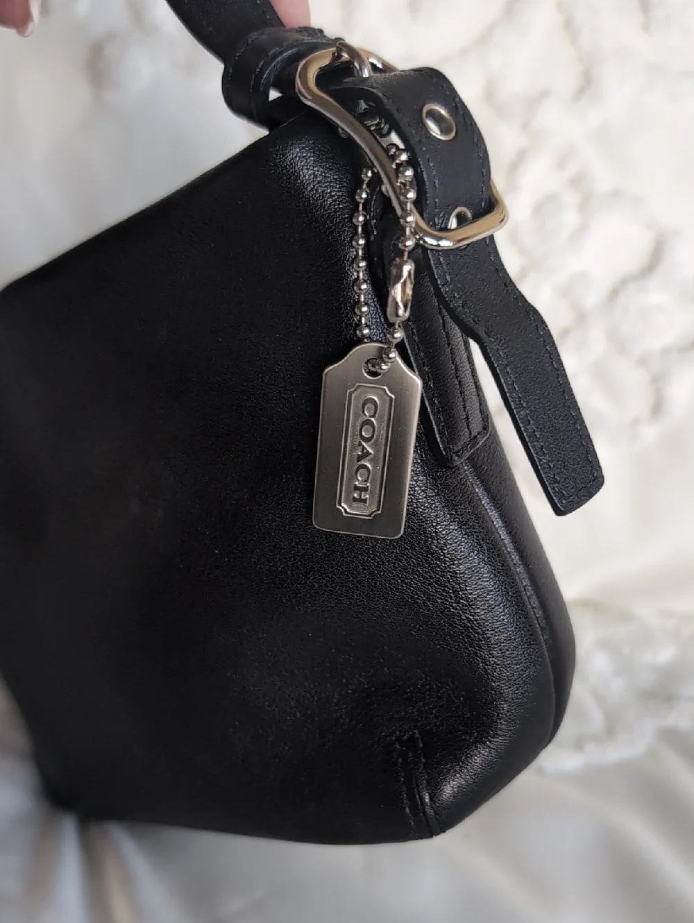 COACH Y2K ♣️Mini Coach Vintage Legacy Black Leather Demi/Mini  Duffelette Bag